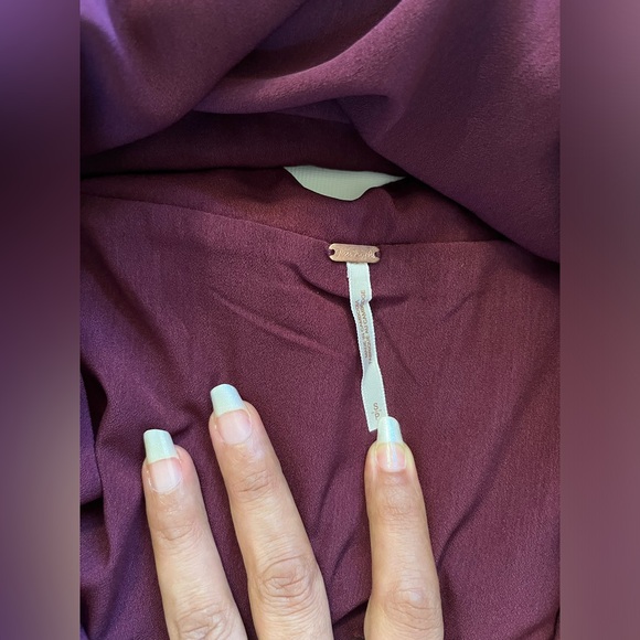 Free People Lace Overlay Dress Burgundy Color - Picture 7 of 8